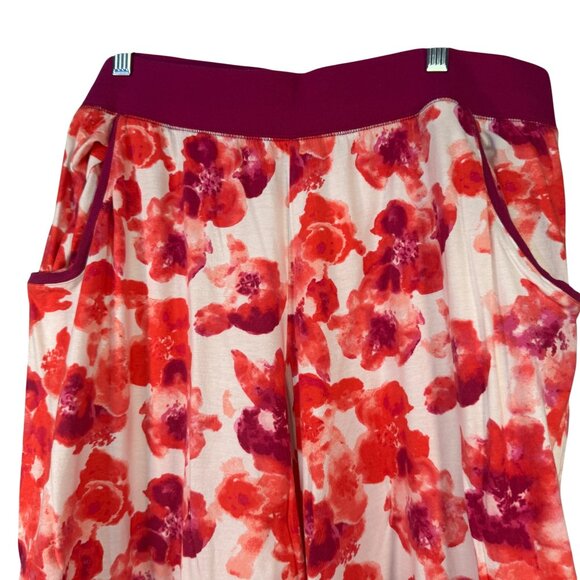 Cacique Women’s Pajama Set Fuchsia & Floral 18/20 Cotton Blend Relax Fit Good - Picture 6 of 8